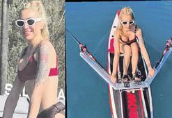 Önce kürek çekti sonra deniz bisikletiyle gezdi