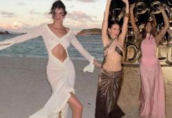 Kendall Jenner'ın 30. yaş günü için sahili kapattılar! Pastası dikkat çekti