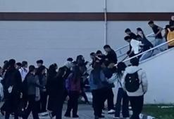 Iğdır'da şoke eden görüntü! Ellerinde sopalarla okul bastılar