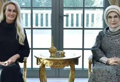 Emine Erdoğan, KKTC Cumhurbaşkanı'nın eşi Nilden Bektaş Erhürman ile görüştü