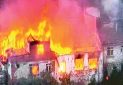 Alevler arasında can verdi!