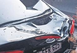 Yaşlı kadın makam aracının üstüne düştü