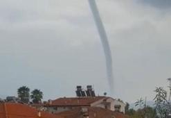 Marmaris'te oluşan hortum kameraya yansıdı