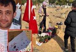 Babasının 'Öğretmenler Günü'nü mezarı başında kutladı! Kağıda yazdığı not kahretti