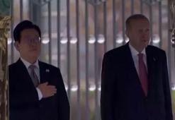 Cumhurbaşkanı Erdoğan, Güney Kore Devlet Başkanı Lee Jae Myung'u karşıladı