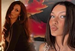 Filistin'e desteğini sürdürüyor! Bella Hadid'den kefiyeli elbiseli kombin