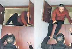 Suç makinesi gardıropta yakalandı