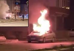 Amasya’da seyir halindeki otomobil alevlere teslim oldu