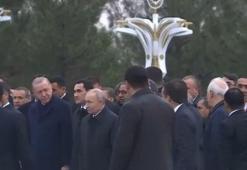 Cumhurbaşkanı Erdoğan Türkmenistan'da! Rus lider Putin ile görüşecek