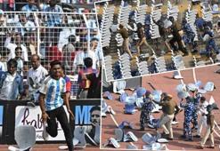 Hindistan'da 'Messi' izdihamı! Ortalık bir anda savaş alanına döndü