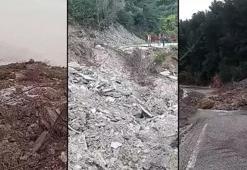İnebolu-Doğanyurt-Cide karayolu heyelan sebebiyle kapandı