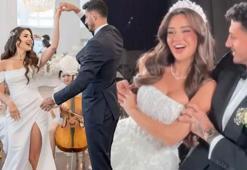 Hazal Çağlar ile Samet Akaydın dünyaevine girdi! Düğüne ünlüler akın etti