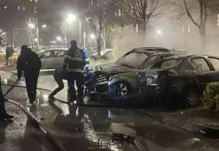 Park halindeki araçta başladı diğer araçlara sıçradı