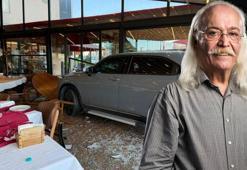 Yürekler ağza geldi! Sanatçı Cahit Berkay aracıyla restorana daldı