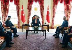 Cumhurbaşkanı Erdoğan, Endonezyalı bakanlar Sugiono ile Sjamsoeddin'i kabul etti