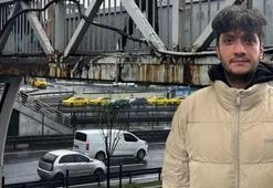 Sınav yolunda dehşet anları! Üst geçitten kopan parça araca düştü, İBB tazminatı reddetti