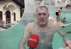 Montla geziyorlar, 38 derece havuzda yüzüyorlar! Yalova Termal doldu