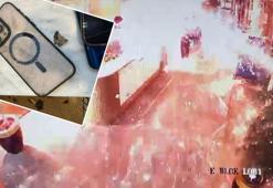 Lüks sitedeki dehşetin görüntüleri ortaya çıktı! Kargo bomba gibi elinde patladı