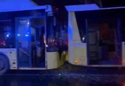 Başakşehir’de İETT otobüsleri çarpıştı: 3 araç kazaya karıştı