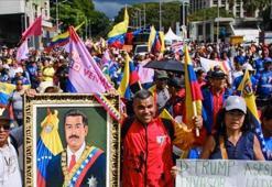 Venezuela ayakta! Binlerce kişi Maduro için sokaklara döküldü
