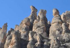 Kapadokya'yı aratmayan güzellik! Diyarbakır'ın gözdesi 'insan dizisi' kayaları