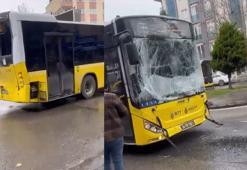 Sancaktepe'de 2 İETT otobüsü çarpıştı: Yaralılar var
