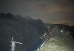 Balıkesir’de korku dolu anlar! Heyelan nedeniyle tren raydan çıktı