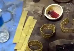 Güzellik merkezi süsü verilen iş yerinde sahte altın üretimi!