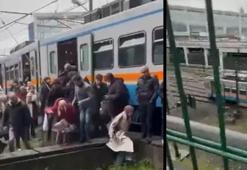 İstanbul Esenler'de metro raydan çıktı! İşte ilk görüntüler