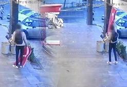 İş yerinin önündeki Türk bayrağını indiren şüpheli yakalandı