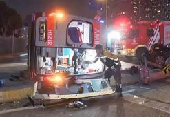 Kartal'da ambulans ile cip kafa kafaya çarpıştı: 2'si sağlık personeli 3 yaralı