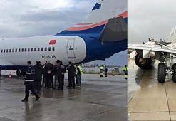 Antalya'da korkutan kaza ucuz atlatıldı! Kalkış hazırlığı yapan uçağın tekerlekleri fırladı