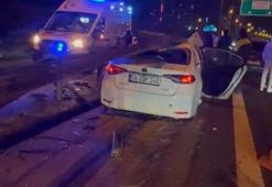 Ataşehir TEM Otoyolu'nda makas kazası : 2 yaralı