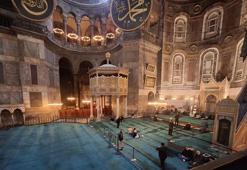 Dünya Mirası Ayasofya-i Kebir Camii Ramazan'da ibadete hazır! İç mekan iskele kurulumu tamamlandı