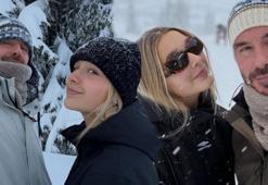 David Beckham’dan Courchevel’de baba kız pozu!