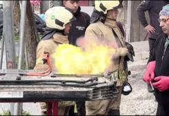 Sarıyer’de elektrikli araç bataryası patladı: O anlar kamerada