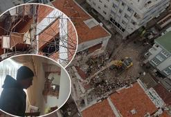 İstanbul'da dehşet anları! Kepçe komşu eve girdi, genç kız çığlık atarak yardım istedi