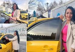 Gezme merakıyla direksiyon başına geçen Gizem, 2 yıldır taksicilik yapıyor