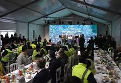Bakan Uraloğlu Halkalı-Ispartakule Demiryolu Hattı şantiyesinde çalışanlarla iftar yaptı
