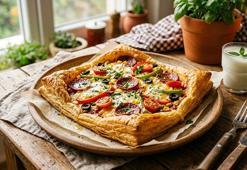 10 dakikada hazır pratik milföy pizza tarifi! Lezzetiyle damakta iz bırakıyor