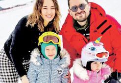 Seda Bakan ailesiyle Palandöken tatilinde! Kızları kayak öğreniyor