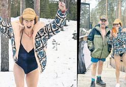 Çılgın aşıklar! Derya Köroğlu ve eşi Finlandiya’da