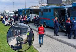 Bağcılar'da 4 cezaevi sevk aracı kaza yaptı! 6 jandarma yaralandı