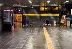 Mecidiyeköy metro alt geçidini su bastı