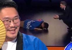 Oktay Kaynarca’yı şaşkına çeviren an! Yarışmacı stüdyoda yere uzandı