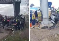 Ankara'da katliam gibi kaza! Özel halk otobüsü üst geçide çarptı: 5 ölü