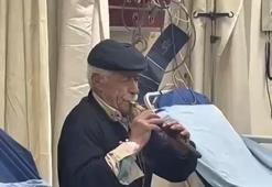 'Acımı hafifletiyor' dedi, acil serviste zurna çaldı