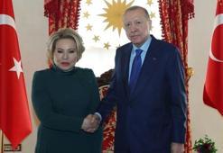 Cumhurbaşkanı Erdoğan, Rusya Federasyon Konseyi Başkanı'nı kabul etti