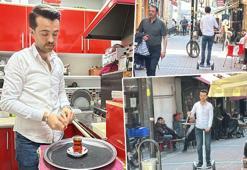 Servise yetişemeyen çaycıdan şoke eden çözüm! Günde 25 bin adım atıyordu, imdadına hoverboard yetişti!