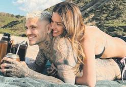 Icardi, 3 puanı aşkıyla kutladı! Sahilin tadını çıkardılar